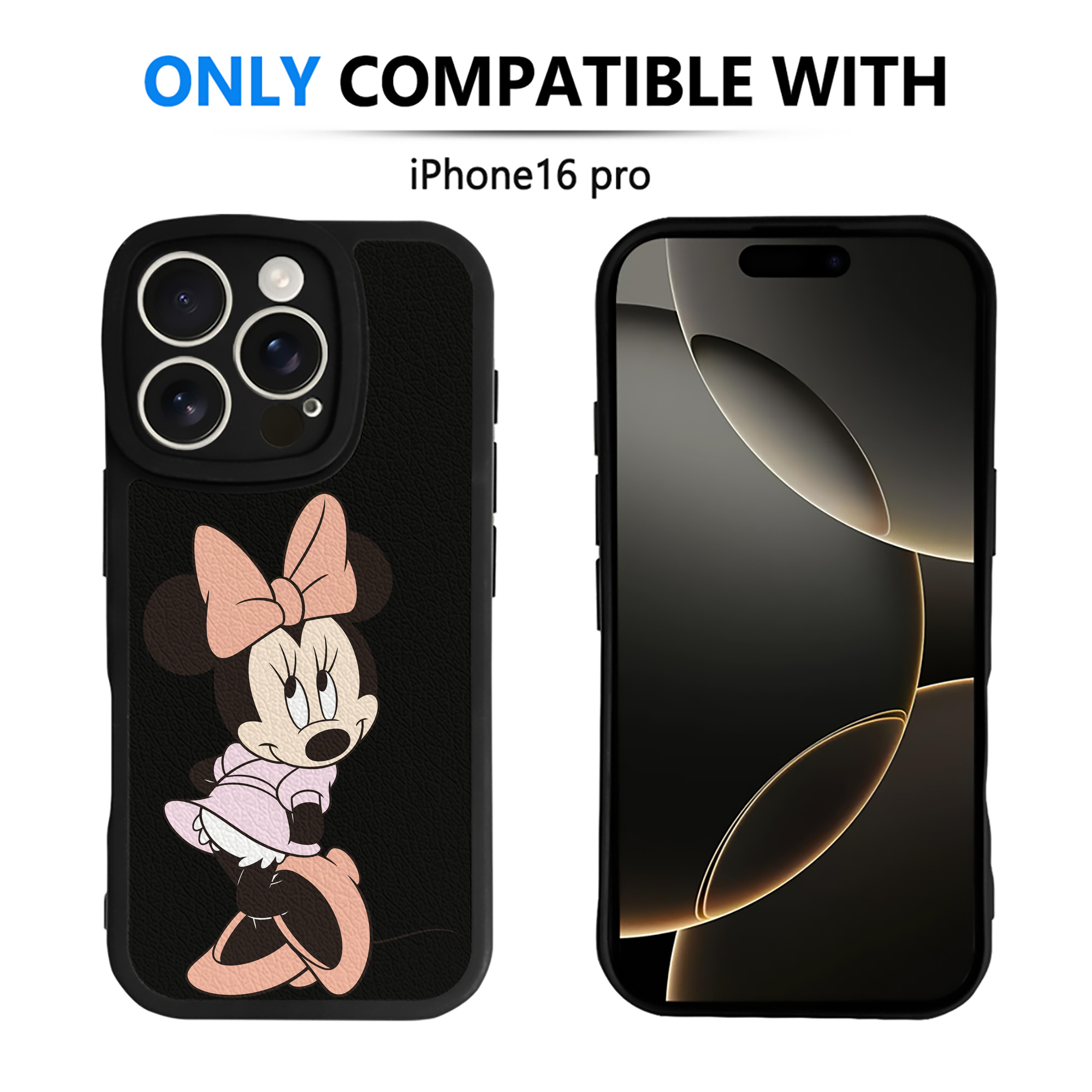 （画像用） ミッキーマウス Mickey Mouse 【iPhone 16シリーズ対応】シリコンスマホケース（レザー調） 材質：シリコン